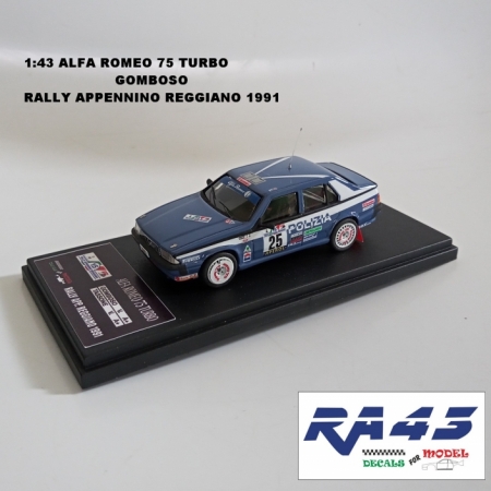 1:43 ALFA ROMEO 75 TURBO - GOMBOSO - RALLY APPENNINO REGGIANO 1991