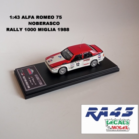 1:43 ALFA ROMEO 75 TURBO - NOBERASCO - RALLY 1000 MIGLIA  1988