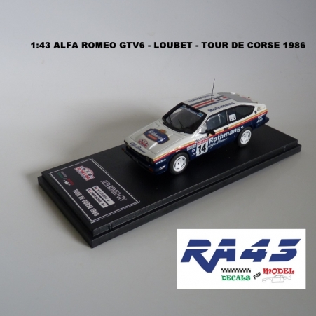 1:43 ALFA ROMEO GTV 6 - LOUBET - TOUR DE CORSE 1986