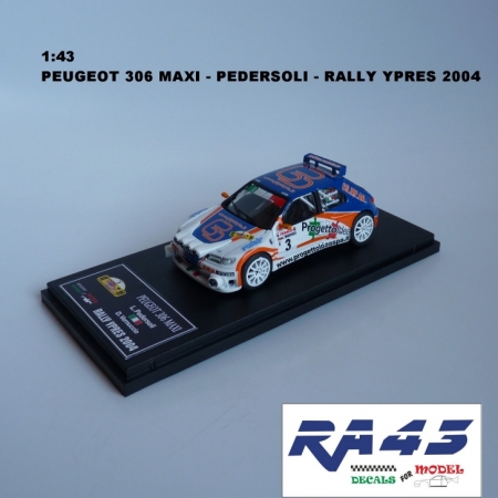 1:43 PEUGEOT 306 MAXI - PEDERSOLI - RALLY YPRES 2004