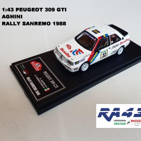 1:43 PEUGEOT 309 GTI - AGHINI - RALLY SANREMO 1988