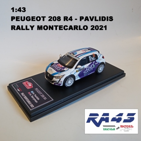 1:43 PEUGEOT 208 R4 - PAVLIDIS - RALLY MONTECARLO 2021