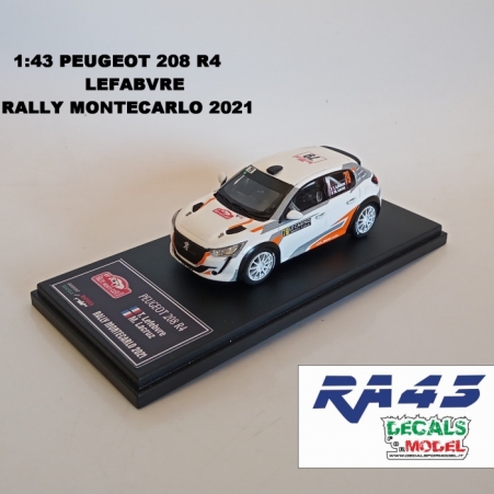 1:43 PEUGEOT 208N R4 - LEFABVRE - RALLY MONTECARLO 2021