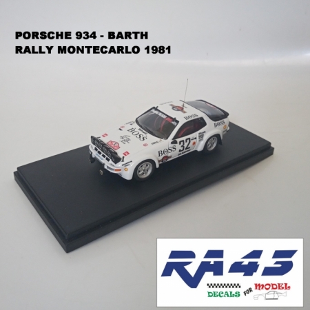 1:43 PORSCHE 934 - BARTH - RALLY MONTECARLO 1981