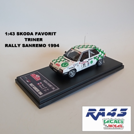 1:43 SKODA FAVORIT 136L - TRINER - RALLY SANREMO 1994