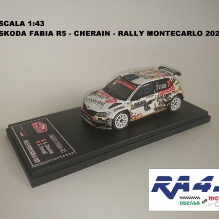 1:43 SKODA FABIA R5 - CHERAIN - RALLY MONTECARLO 2021