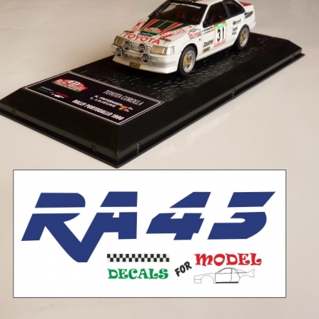 1:43 TOYOTA COROLLA GT - FRITZINGER - RALLY PORTOGALLO 1986