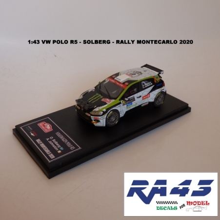 1:43 VOLKSWAGEN POLO R5 - SOLBERG - RALLY MONTECARLO 2020