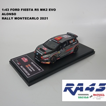 1:43 FORD FIESTA R5 MK2 - ALONSO - RALLY MONTECARLO 2021