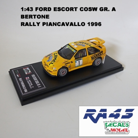 1;43 FORD ESCORT COSW - BERTONE - RALLY PIANCAVALLO 1996