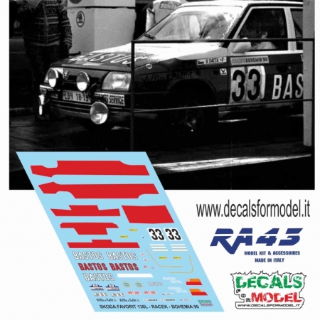 1:43 SKODA FAVORIT 136L - RACEK - RALLY BOHEMIA 1990