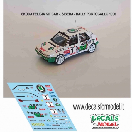 DECAL SKODA FELICIA KIT CAR - SIBERA - RALLY PORTOGALLO 1996