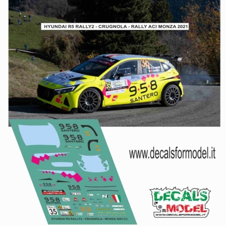 DECAL HYUNDAI I20 R5 RALLY 2 - CRUGNOLA - RALLY ACI MONZA 2021