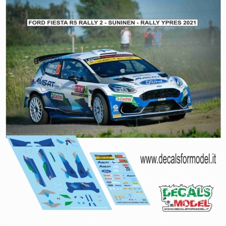 DECAL FORD FIESTA R5 RALLY 2 - SUNINEN - RALLY YPRES 2021