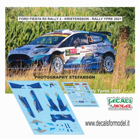 DECAL FORD FIESTA R5 RALLY 2 - KRISTENSSON - RALLY YPRES 2021