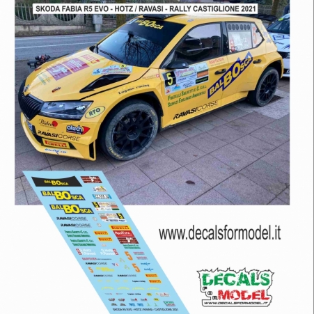 DECAL SKODA FABIA R5 EVO - HOTZ - RALLY CASTIGLIONE 2021