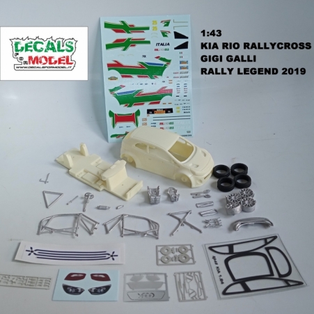 KIT 1:43 KIA RIO RALLYCROSS - GIGI GALLI - RALLY LEGEND 2019