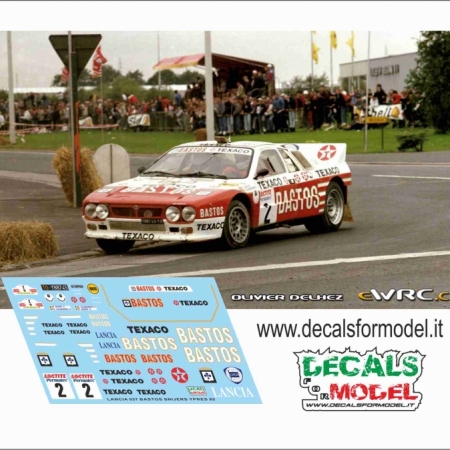 DECAL 1:18 LANCIA 037 BASTOS - SNIJERS - RALLY YPRES 1985