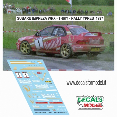 DECAL SUBARU IMPREZA WRX - WINFIELD - THIRY - RALLY YPRES 1997