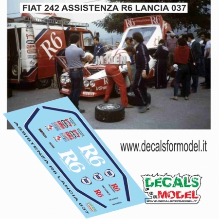 DECAL FIAT 242 ASSISTENZA  R6 LANCIA 037 1983