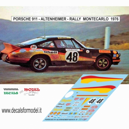 DECAL PORSCHE 911 - ALTENHAIMER - RALLY MONTECARLO 1976