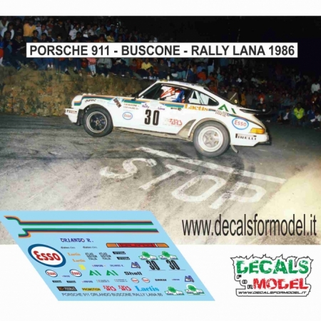 DECAL PORSCHE 911 - BUSCONE - RALLY LANA 1986