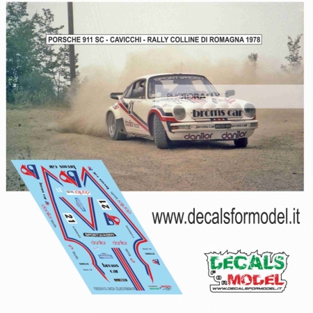 DECAL PORSCHE 911 - CAVICCHI . RALLY COLLINE DI ROMAGNA 1978