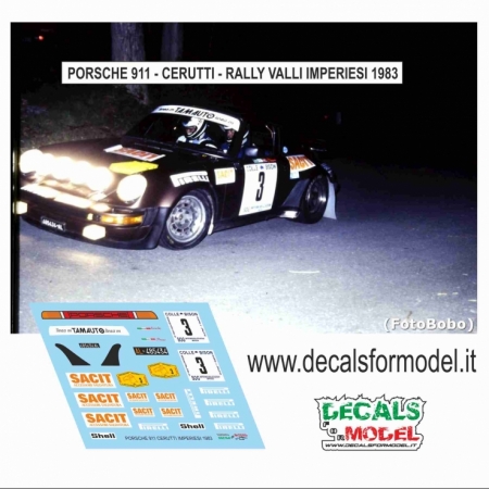 DECAL PORSCHE 911 - CERUTTI - RALLY VALLI IMPERIESI 1983