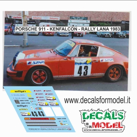 DECAL PORSCHE 911 - KENFALCO - RALLY LANA 1983