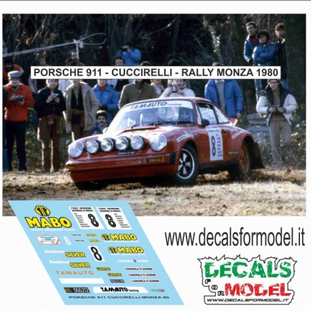 DECAL PORSCHE 911 - CUCCIRELLI RALLY MONZA 1980