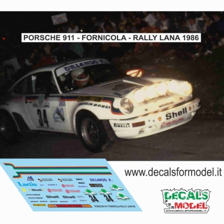 DECAL PORSCHE 911 - FORNICOLA - RALLY LANA 1986