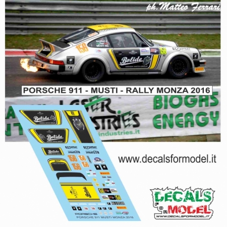 DECAL PORSCHE 911 - MUSTI - RALLY MONZA 2016