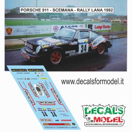 DECAL PORSCHE 911 - SCEMAMA - RALLY LANA 1982