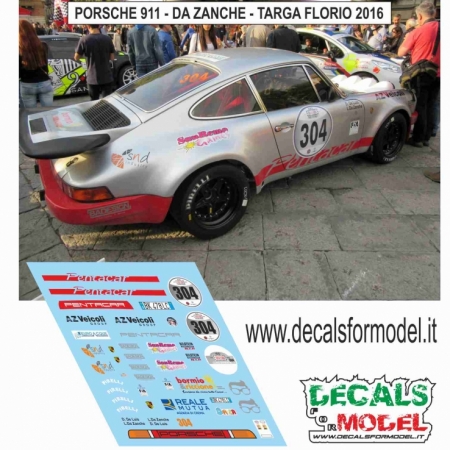 DECAL PORSCHE 911 - DA ZANCHE - TARGA FLORIO STORICO 2016