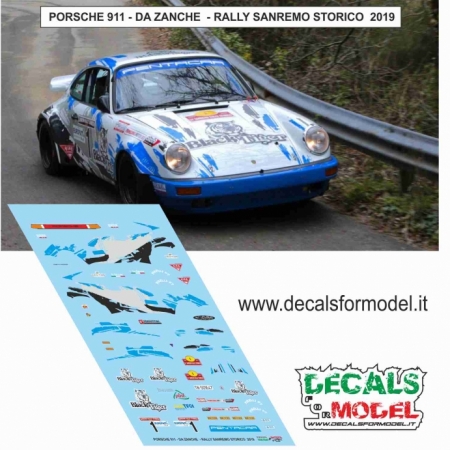 DECAL PORSCHE 911 - DA ZANCHE - RALLY SANREMO STORICO 2019