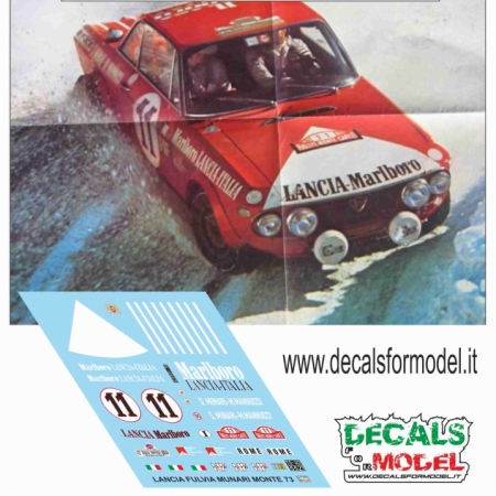 DECAL LANCIA FULVIA HF - MUNARI - RALLY MONTECARLO 1973