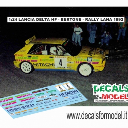 DECAL 1:24 LANCIA DELTA HF - BERTONE - RALLY LANA 1992
