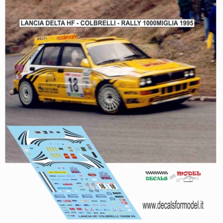 DECAL 1:24 LANCIA DELTA HF - COLBRELLI - RALLY 1000 MIGLIA 1995