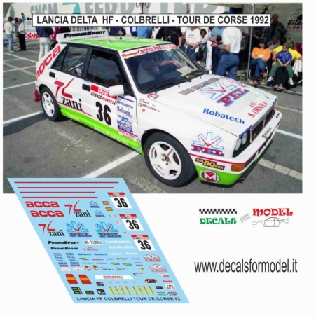 DECAL 1:24 LANCIA DELTA HF - COLBRELLI - TOUR DE CORSE 1992