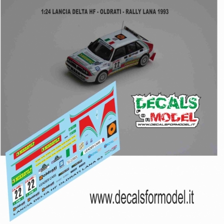 DECAL 1:24 LANCIA DELTA HF - OLDRATI - RALLY LANA 1993