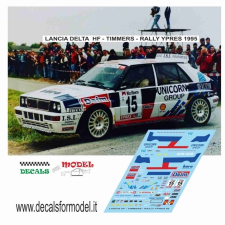 DECAL 1:24 LANCIA DELTA HF - TIMMERS - RALLY YPRES 1995