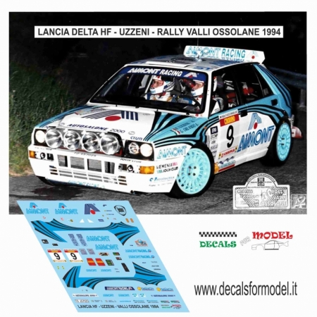 DECAL 1:24 LANCIA DELTA HF - UZZENI - RALLY VALLI OSSOLANE 1994