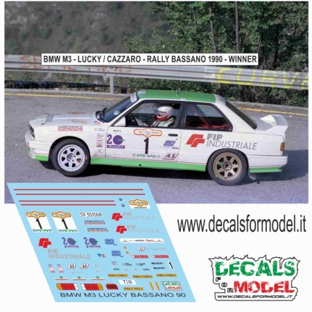 DECAL 1:43 BMW M3 - LUCKY - RALLY BASSANO 1990
