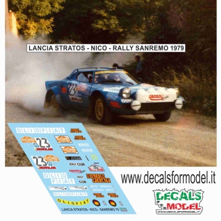 DECAL LANCIA STRATOS - NICO - RALLY SANREMO 1979