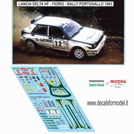 DECAL 1:24 LANCIA DELTA HF - ASTRA TEAM - FIORIO - CERRATO - RALLY PORTOGALLO / CIOCCO 1993