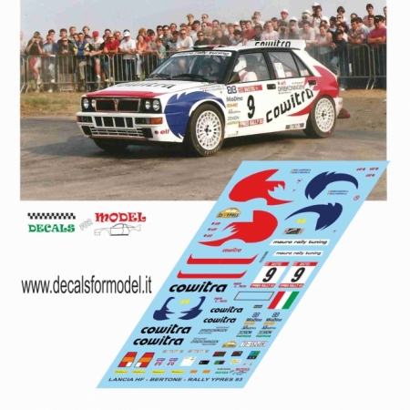 DECAL 1:24 LANCIA DELTA HF - BERTONE - RALLY YPRES 1993