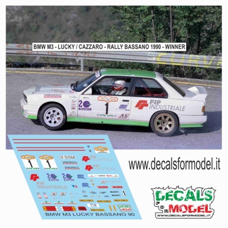DECAL 1:24 BMW M3 - LUCKY - RALLY BASSANO 1991