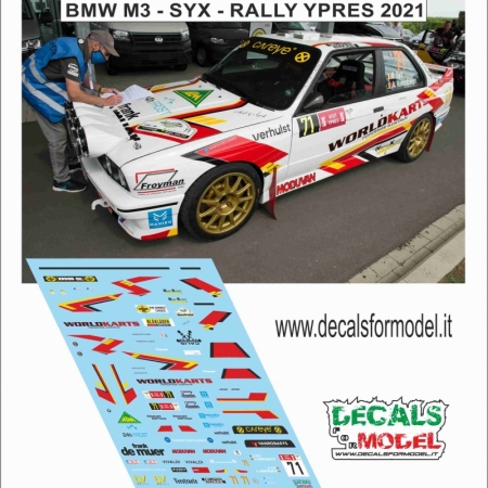 DECAL 1:24 BMW M3 - SYX - RALLY YPRES 2021