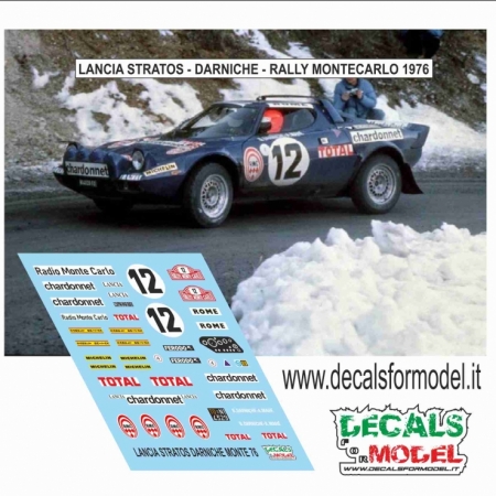 DECAL 1:43 LANCIA STRATOS - DARNICHE - RALLY MONTECARLO 1976