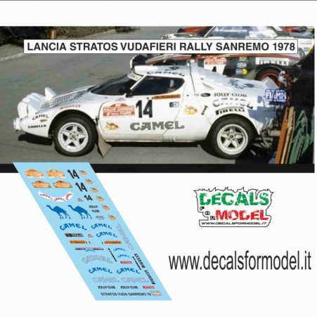 DECAL 1:43 LANCIA STRATOS - VUDAFIERI - RALLY SANREMO 1978